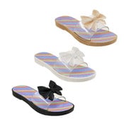 Wholesale - *OUTSIDE OF CA* WOMEN RAINBOW GLITTER SLIDE SANDAL W/BUTTERFLY 3-ASST COLORS/5-ASST SIZE C/P 30, UPC: 121051147220